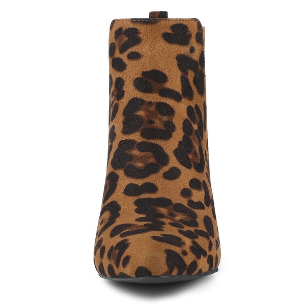 leopard block heel boots