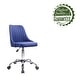 preview thumbnail 27 of 32, Porthos Home Jarvis Fabric Upholstered Office Chair with Chrome Base
