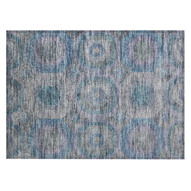 Machine Washable Indoor/ Outdoor Vintage Traditional Chantille Rug