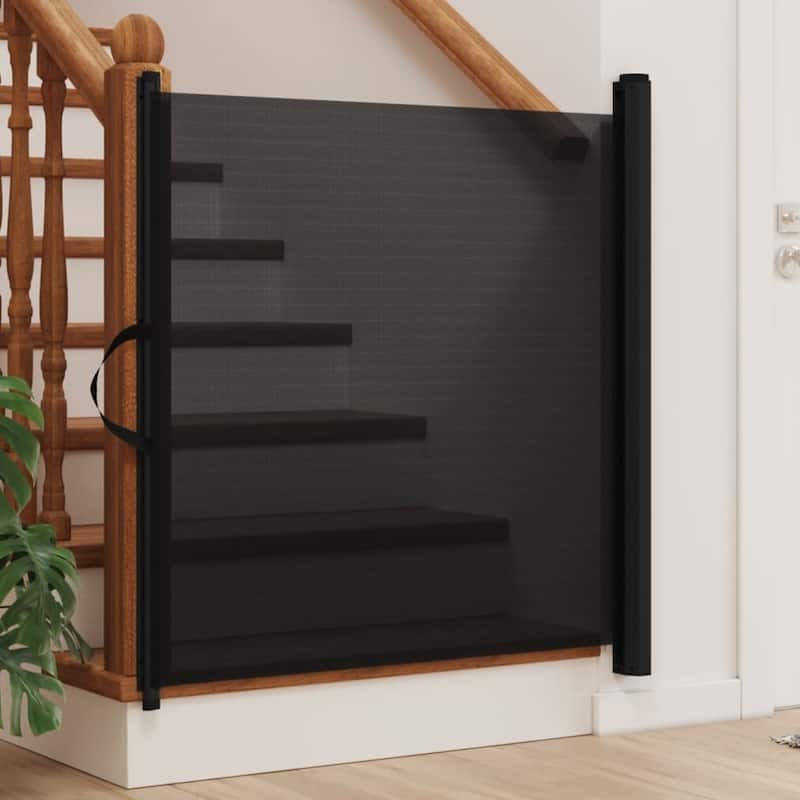 vidaXL Retractable Pet Gate Dog Barrier Fence Corridor Kitchen Bedroom Stair - 32.5" x 49.2"
