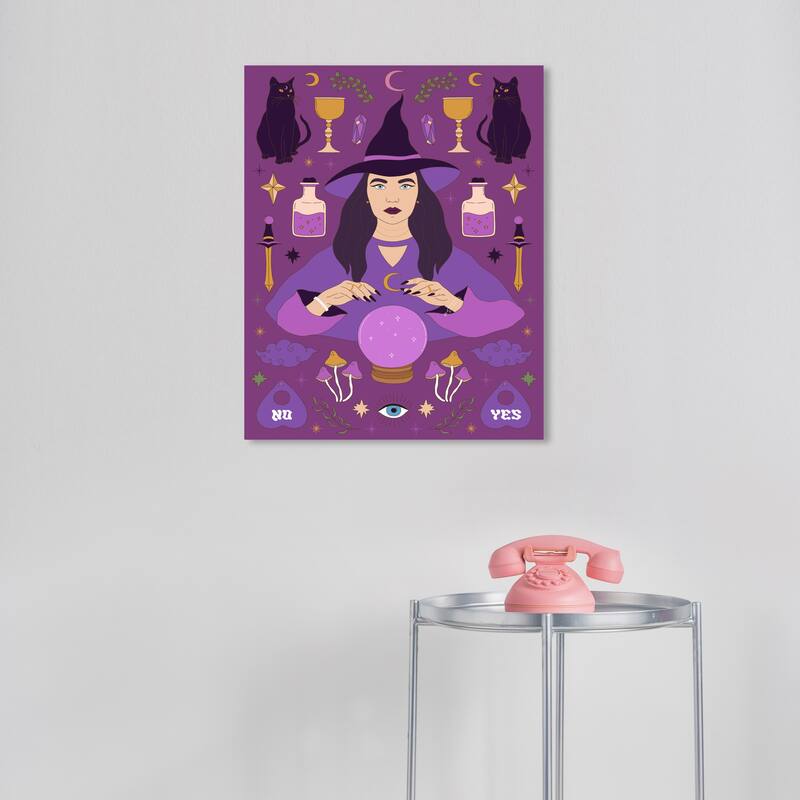 Wynwood Studio Canvas Holiday and Seasonal Witch s Enchantment Purple Modern & Contemporary Wall Art Canvas Print - 16 x 20