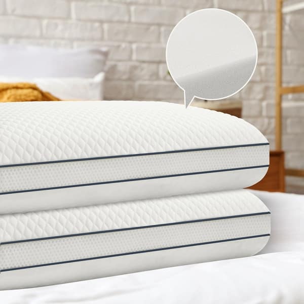 2-Pack Memory Foam Pillow, Cooling & Soft - Standard
