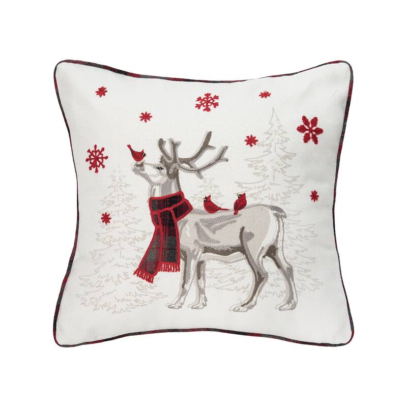 Christmas Frosty Deer Pillow