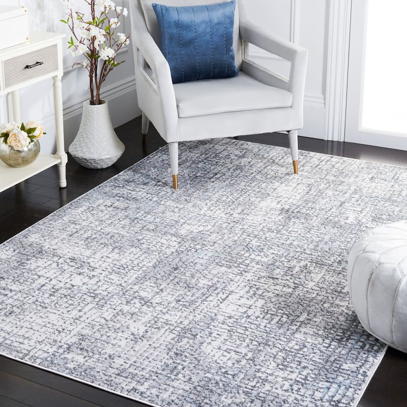 SAFAVIEH Toscana Theodosia Abstract Rug - 6'7" Square - Ivory/Grey