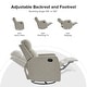 preview thumbnail 8 of 53, Diana Modern Polyester 360-degree Swivel Rocker Recliner by HULALA HOME
