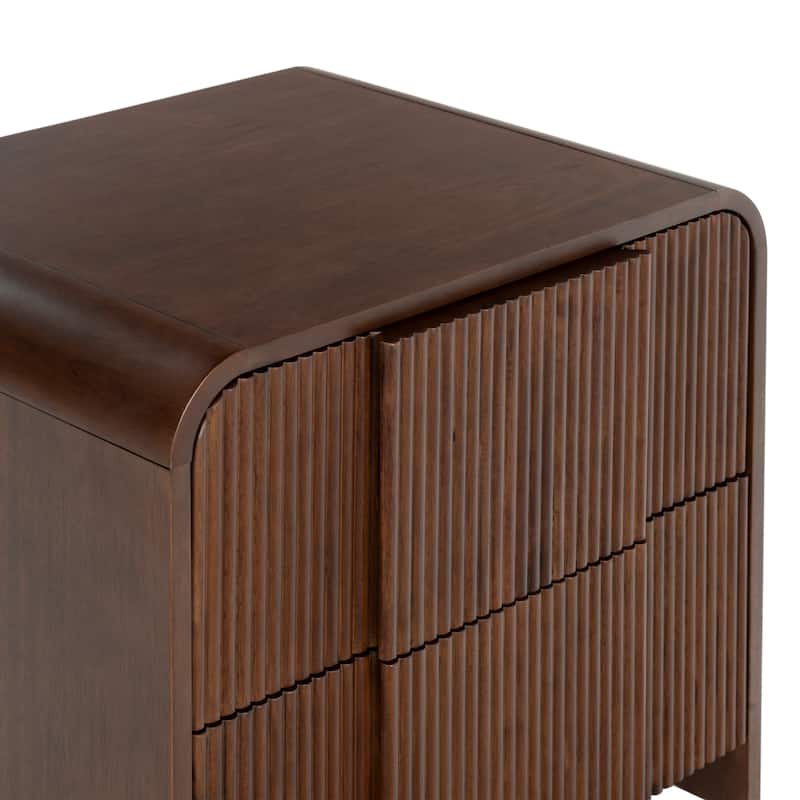 SAFAVIEH Couture Vitale Reeded Wood Nightstand