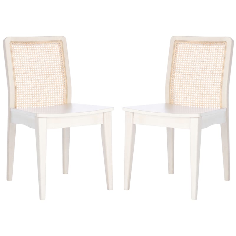SAFAVIEH Lurline Coastal Rattan Dining Chair (Set of 2) - 18.9" W x 22.3" L x 33.9" H - 19Wx22Dx34H