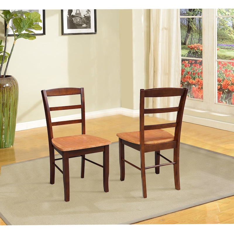 International Concepts Solid Wood Madrid Ladderback Chairs, Set of 2