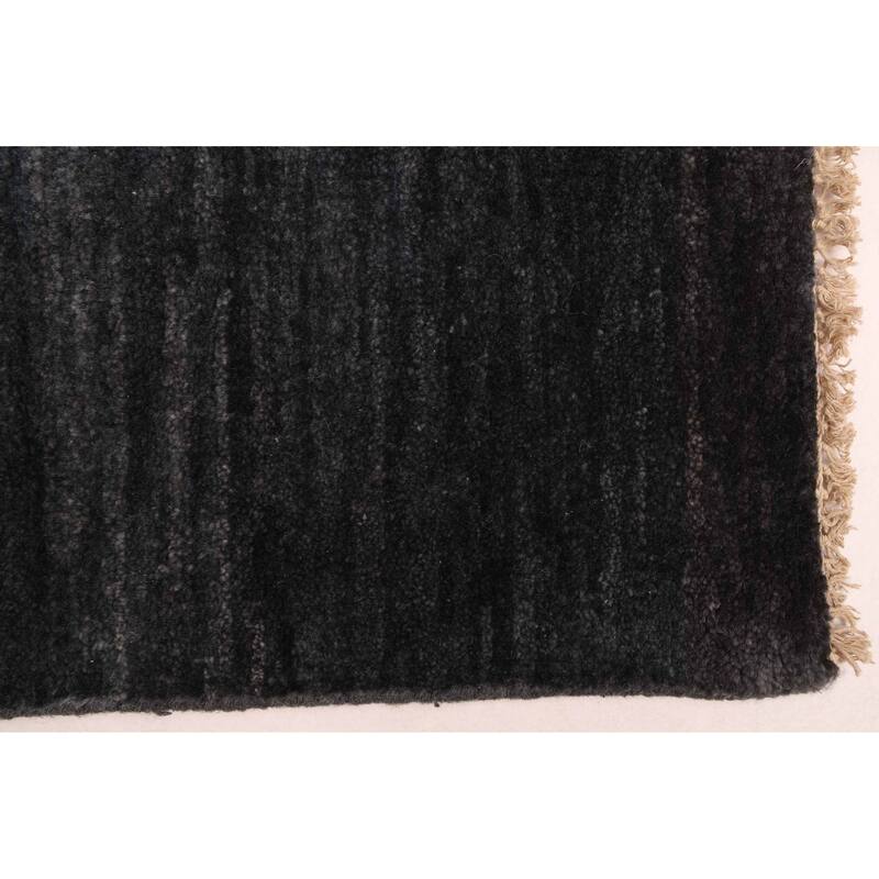 ECARPETGALLERY Hand-knotted Pak Finest Gabbeh Dark Navy Wool Rug - 4'1 x 5'11
