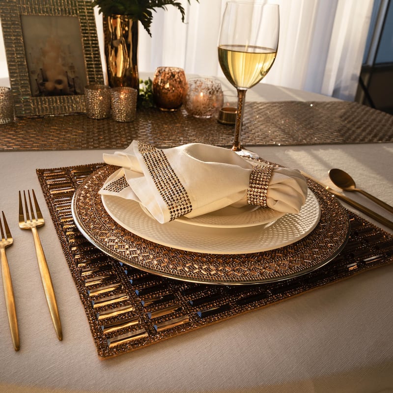 Sparkles Home Rhinestone Fifth Avenue Placemat
