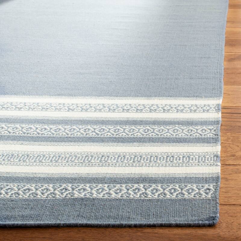 SAFAVIEH Handmade Flatweave Dhurries Mukhayyo Modern Wool Rug