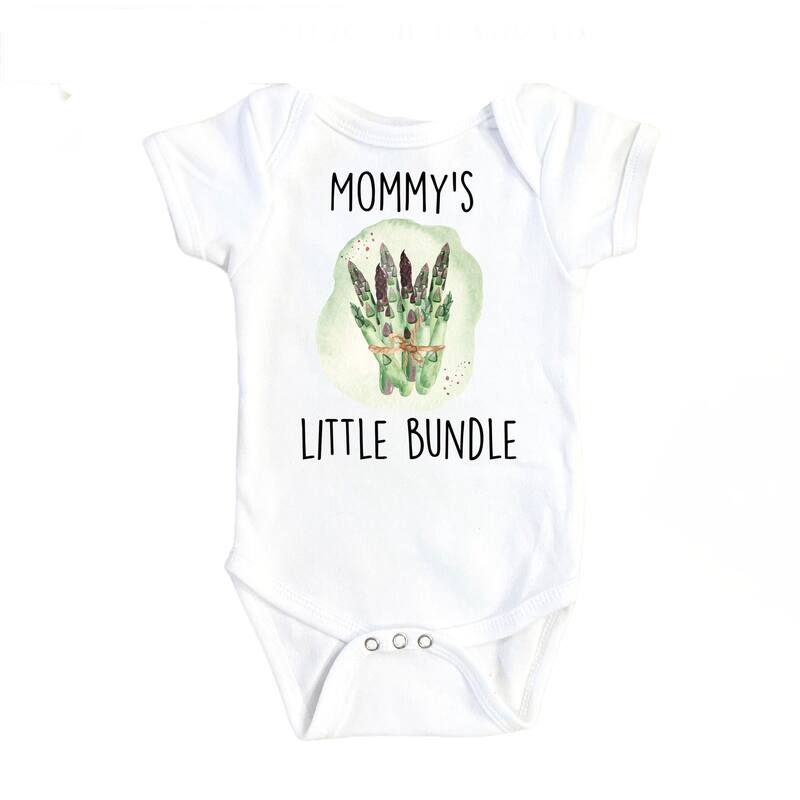 Asparagus Bundle - Baby Boy Girl Clothes Infant Bodysuit Funny Cute Newborn - White - 3-6M