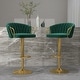 preview thumbnail 6 of 42, Modern Swivel Counter Height Bar Stools Adjustable Counter Stool With Backs Set of 2 - Dark Green