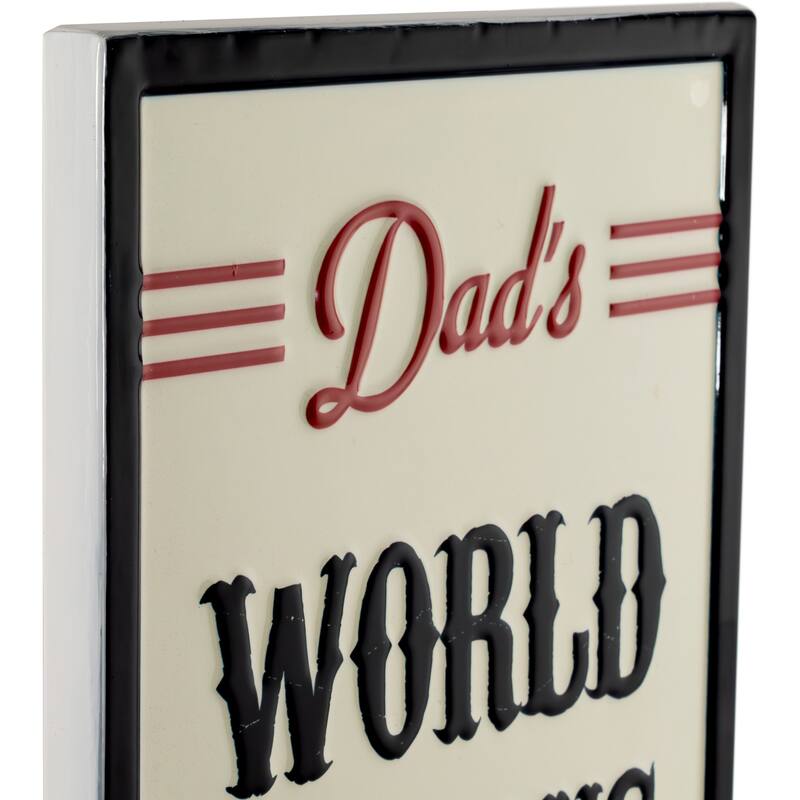 Dad's World Famous BBQ Metal Wall Sign - 23"