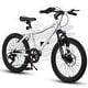 preview thumbnail 9 of 21, S20101 20" Kids Bike, Mountain Bike Ages 8-12, 7 Speed Kids' Bicycles, Front Suspension Disc U Brake, 14"Height Steel Frame White