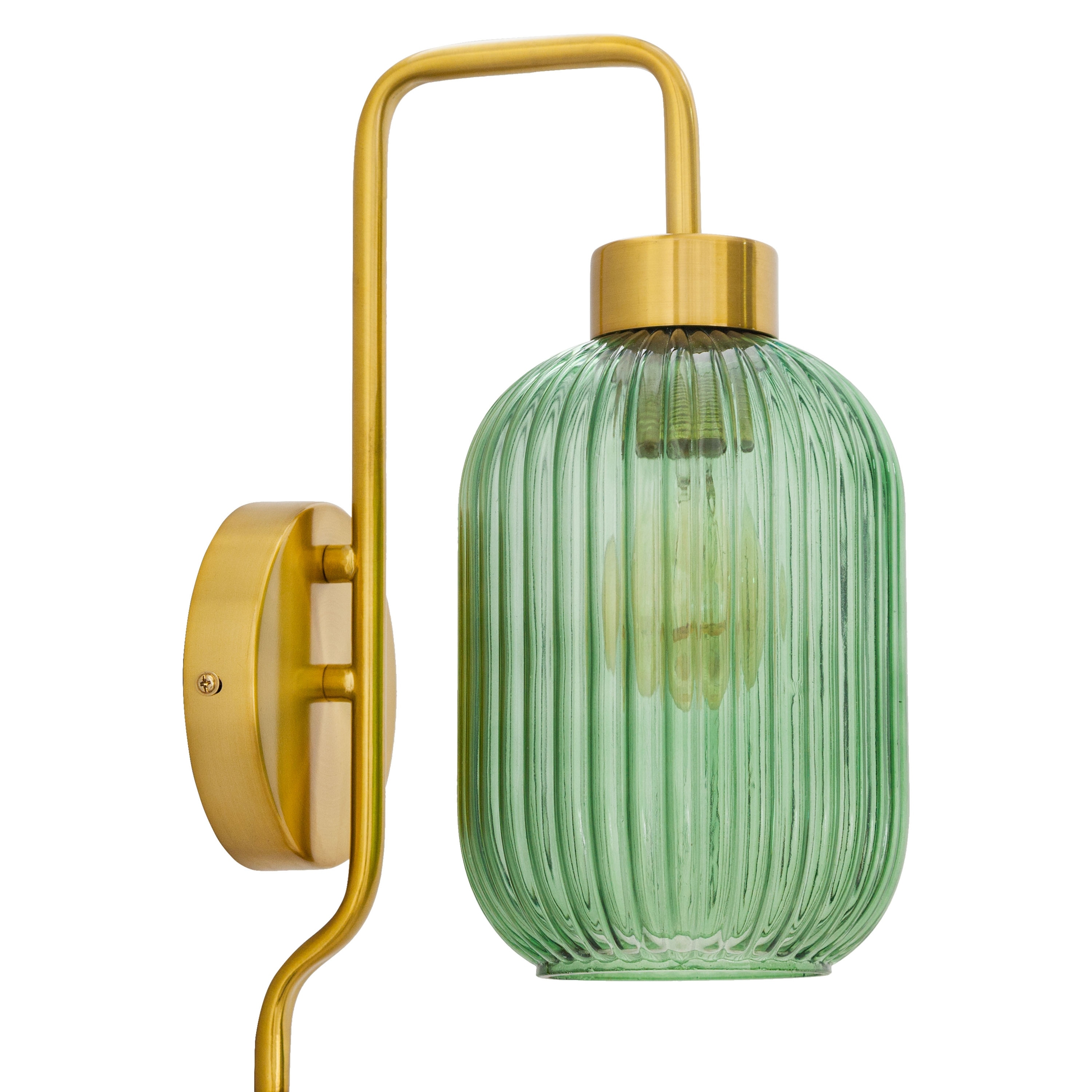 Green glass wall sconce hot sale