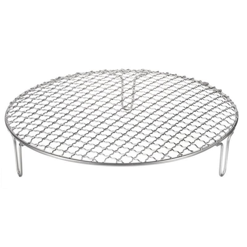 Round Cooking Rack 11" Stainless Steel Cross Wire Barbecue Grill W 50mm Legs - 11 Inch