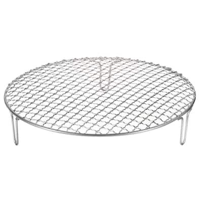 Round Cooking Rack 11" Stainless Steel Cross Wire Barbecue Grill W 50mm Legs - 11 Inch