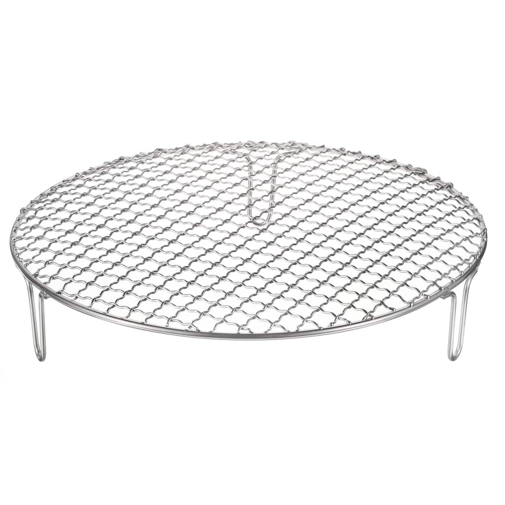 Round Cooking Rack 11" Stainless Steel Cross Wire Barbecue Grill W 50mm Legs - 11 Inch
