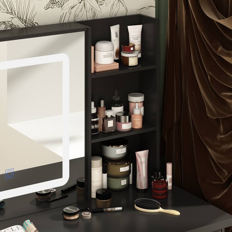 39.4'' W Dresser Makeup Vanity Set with Stool and Mirror Room - On Sale ...