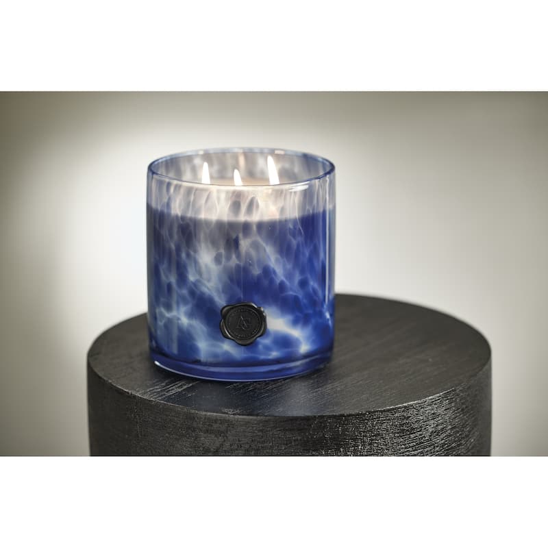 AG Opal Glass 3-Wick Candle Jar-Sea Salt Coastal Mist - 6"dia x 6"