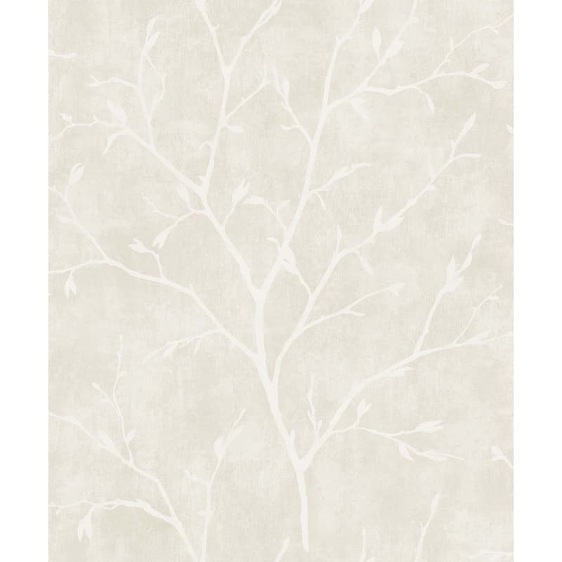Seabrook Designs Avena Branches Nonwoven Unpasted Wallpaper - 20.9 in. W x 33 ft. L - Soft Cream