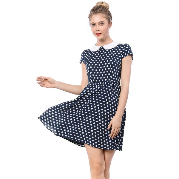 polka dot collar dress