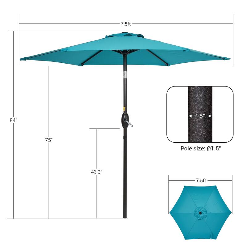BONOSUKI Outdoor Patio Umbrella with Metal Frame for Modern Patio Living