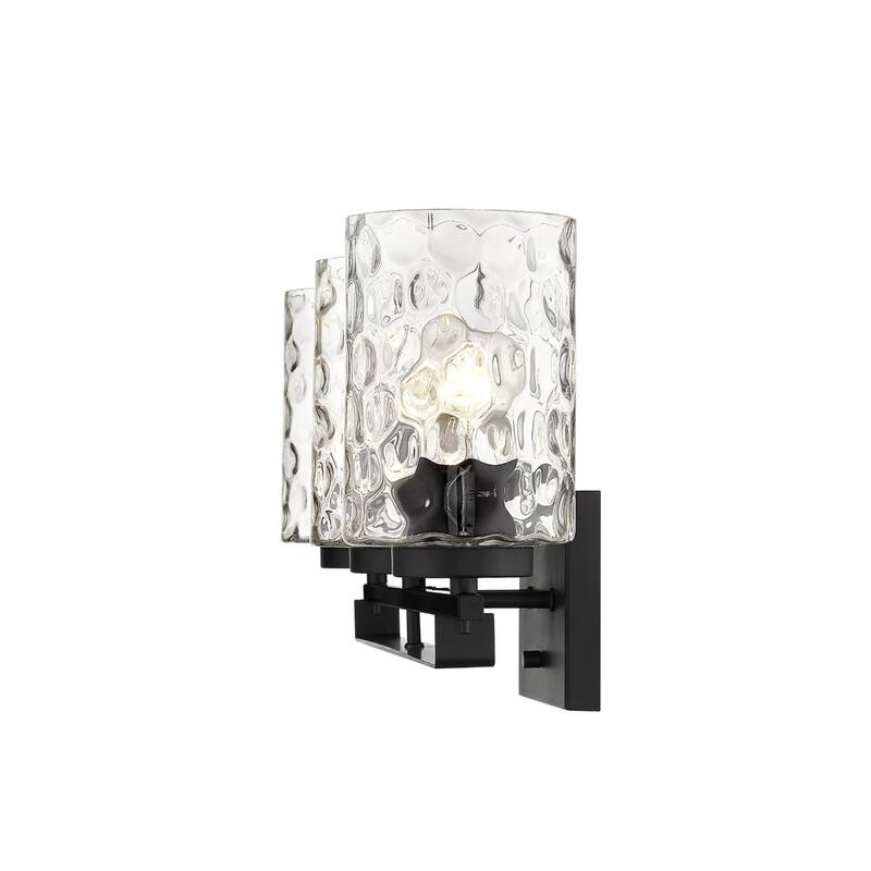 120 Voltage Transitional Flush Mount Vanity Light with Clear Glass Shade and Dimmable Hardwired Fixture