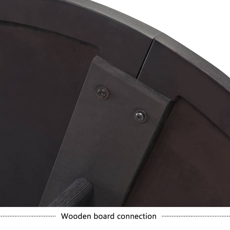 GDFStudio - Northfield Farmhouse 47.3" Round Dining Table with Scratch-proof Surface Top & Anti-slip Adjustable Feet - 30"W