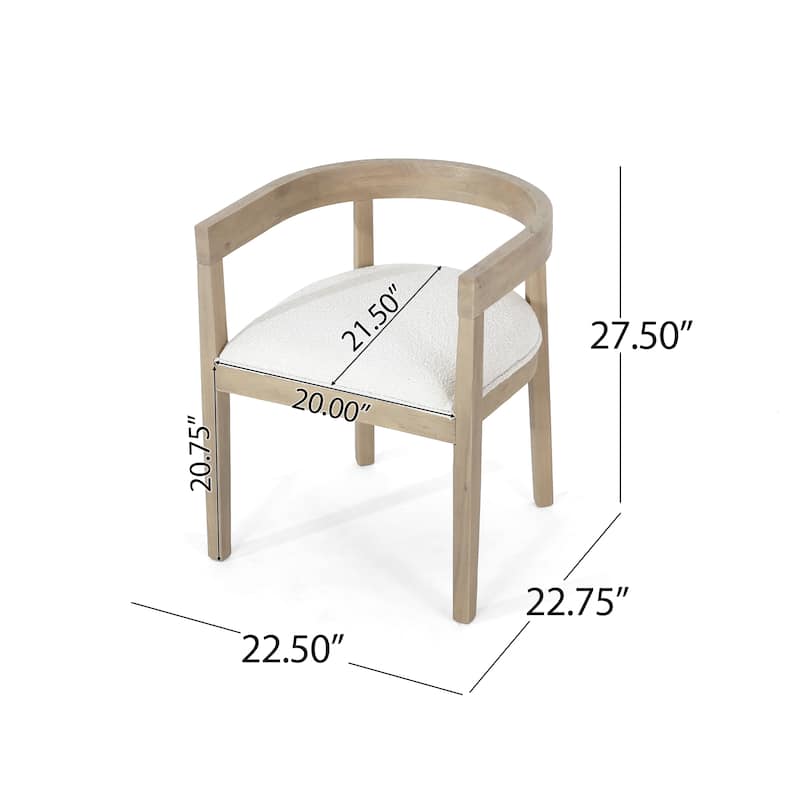 Ladieu Fabric and Wood Tub Dining Chairs （Set of 2）by Christopher Knight Home