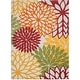 preview thumbnail 28 of 112, Nourison Aloha Floral Modern, Indoor/Outdoor Area Rug 12' x 15' - Red/Multi/Colored