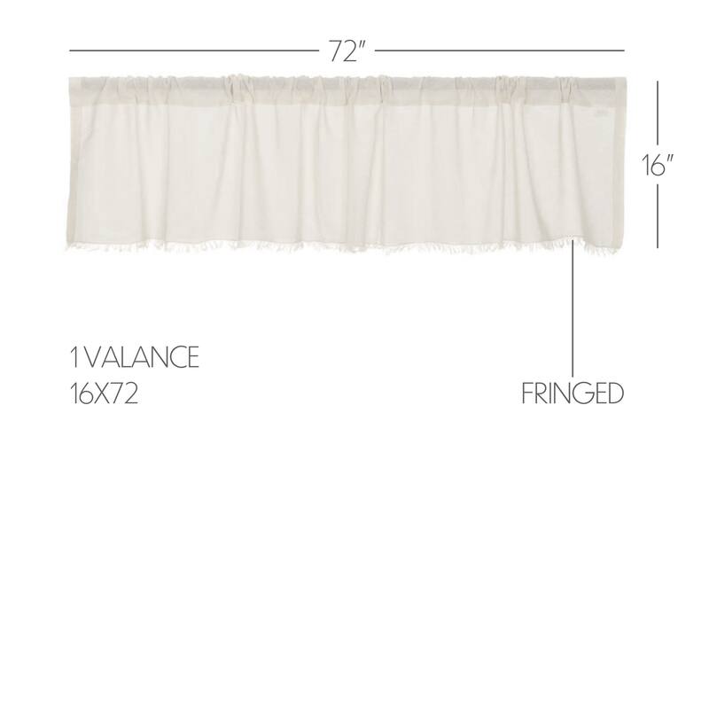Tobacco Cloth Fringed Valance