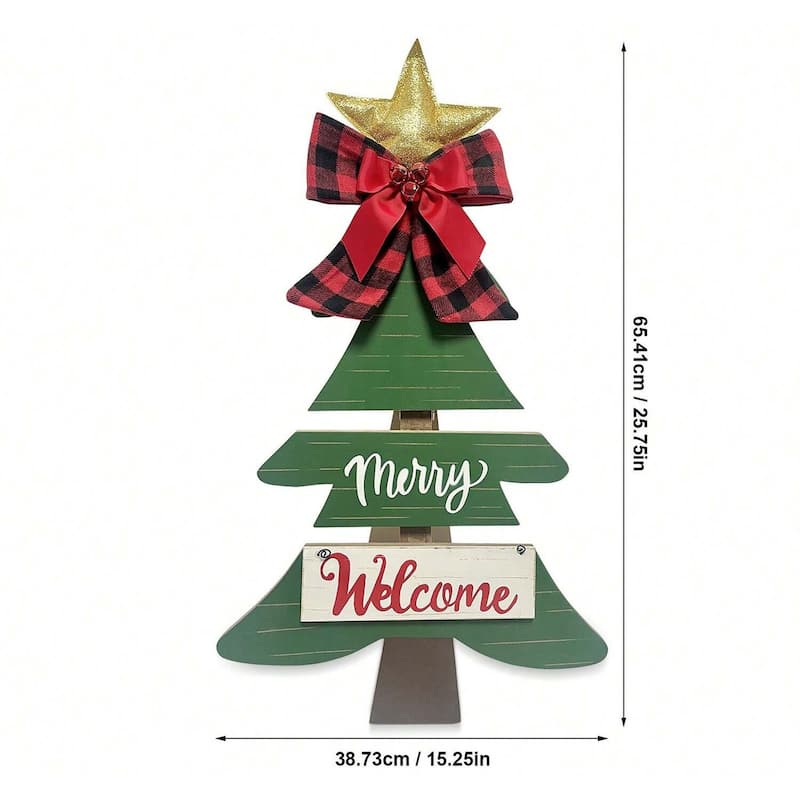 28‘’ H Wooden Snowman Christmas Porch Sign, Outdoor Christmas Decorations for Porch & Front Door Holiday Décor