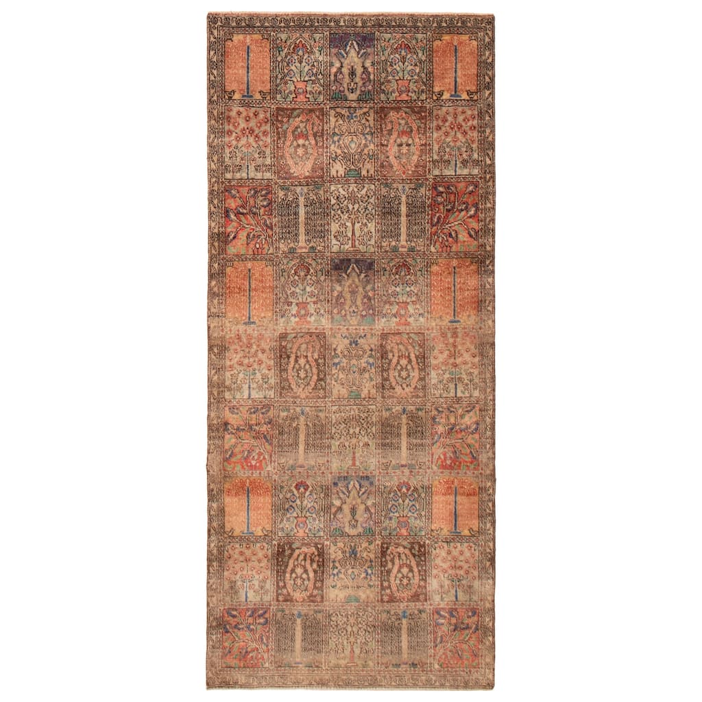ECARPETGALLERY Hand-knotted Antalya Vintage Copper Wool Rug - 3'8 x 8'10