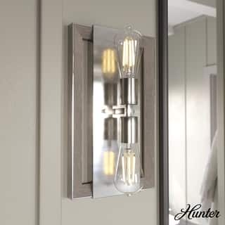 Hunter Woodburn Wall Sconce - Hallway, Bedroom, Artwork - Industrial, Rustic, Transitional - Damp Rated!