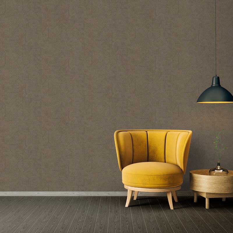 Galerie Wallcoverings Absolutely Chic Distressed Geometric Motif Vinyl on Non-woven Wallpaper Roll