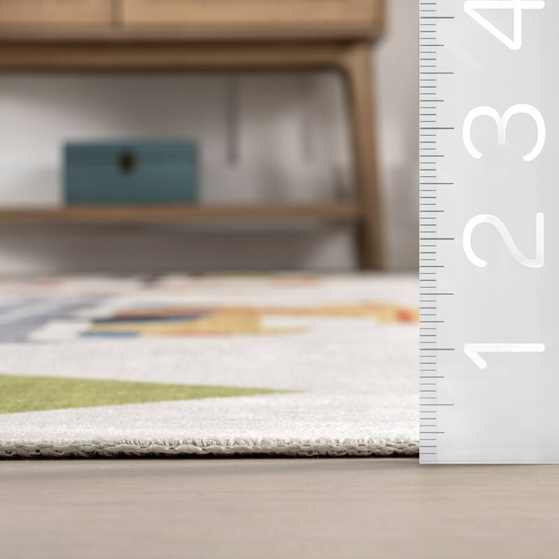 Nuloom Carmina SpinClean City Streets Machine Washable Kids Area Rug