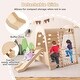 preview thumbnail 6 of 4, Indoor Kids Jungle Gym Large 8-in-1 Pikler Climber w/Rock/Net/Ladder - Natural