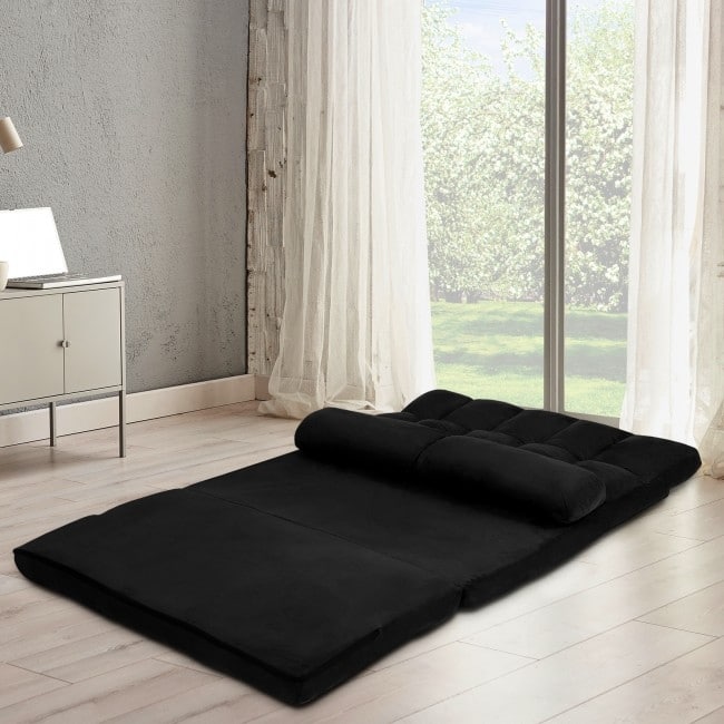 Adjustable 6-Position Floor Sofa Bed with Removable Cloth Cover - 71" x 44.5" x 5.5" (L x Wx H)