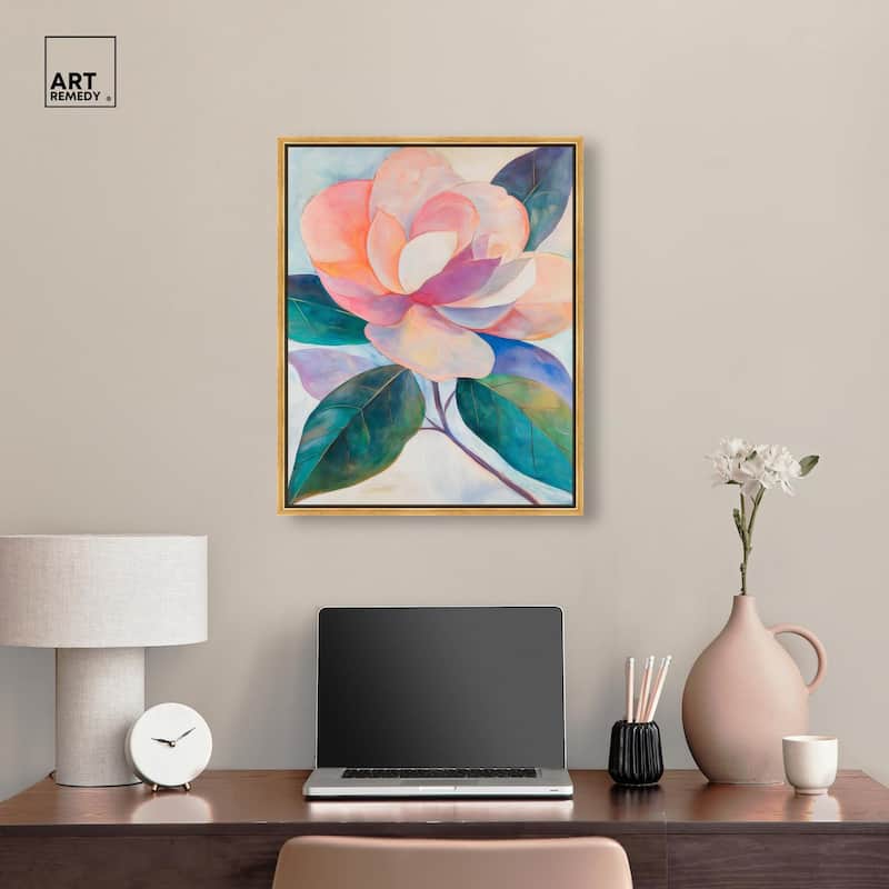 Pink Magnolia II Canvas by Art Remedy