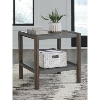 Signature Design by Ashley Kallenny Brown/Gray End Table - 21"W x 24"D x 25"H