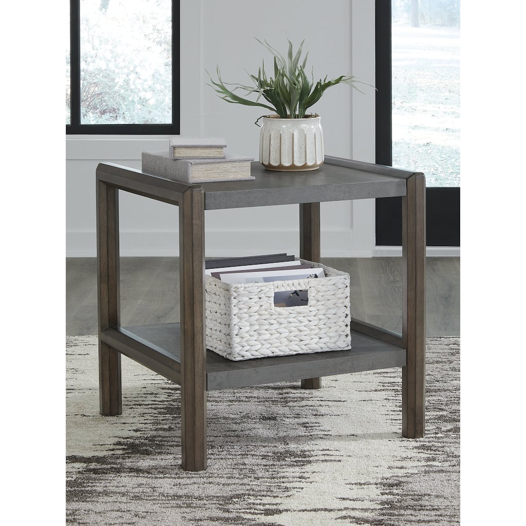 Signature Design by Ashley Kallenny Brown/Gray End Table - 21"W x 24"D x 25"H