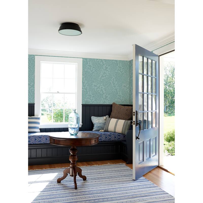 A-Street Prints Elin Sky Blue Berry Botanical Wallpaper