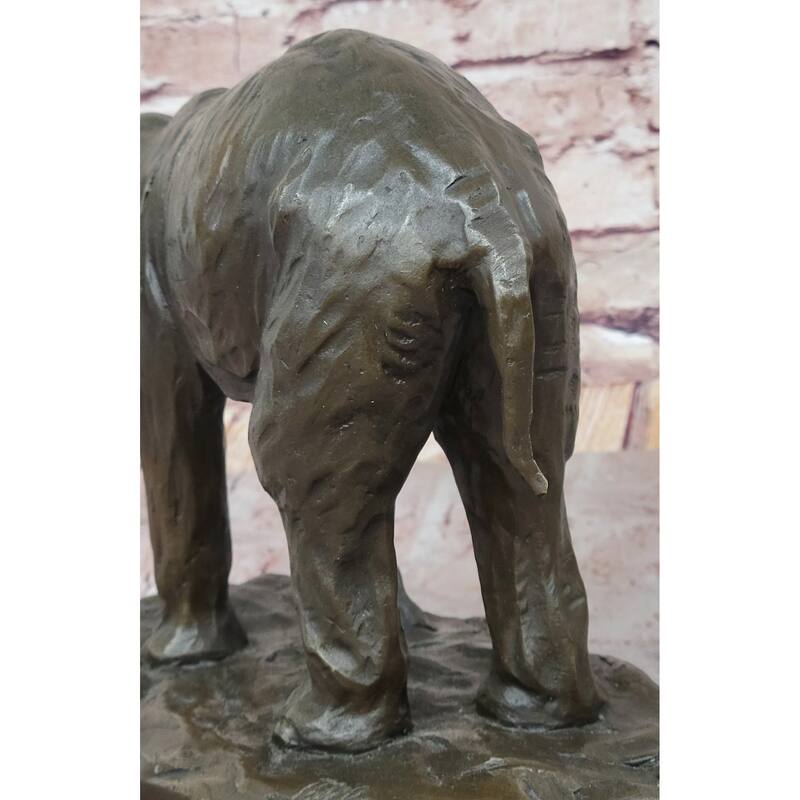 Milo Elephant Bronze Sculpture – Stunning African Wildlife Art On Marble Base