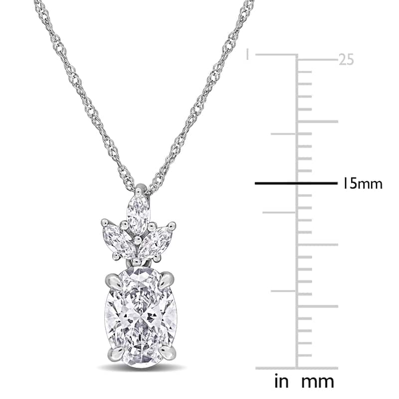 1 2/5ct TW Lab-Grown Diamond Necklace in 14k White Gold