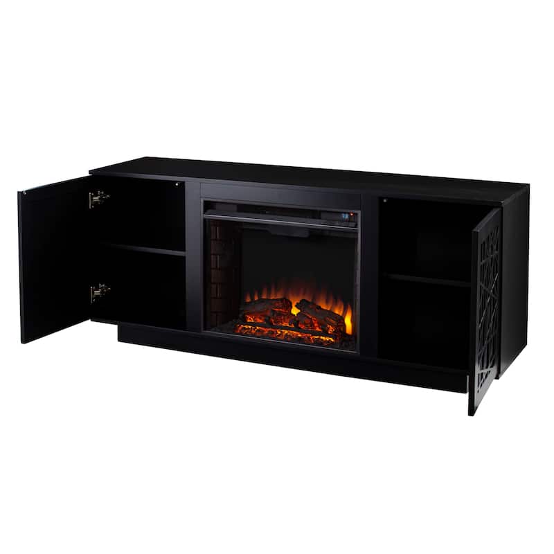 SEI Furniture Delauro Electric Media Fireplace w/ Storage