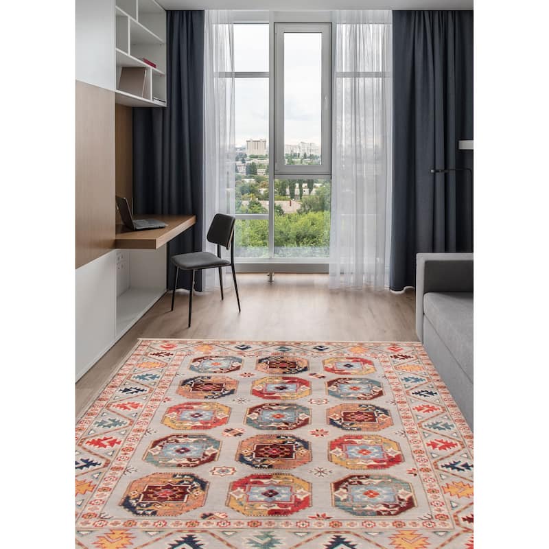 ECARPETGALLERY Hand-knotted Uzbek Ghazni Grey Wool Rug - 4'0 x 6'0