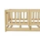preview thumbnail 72 of 89, Montessori Floor Bed with Fence & Door, Toddler Wood Bed Frame for Kids