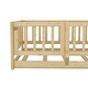 preview thumbnail 18 of 20, Twin Size Floor Bed with Slats, Montessori Floor Bed with Fence and Door, Kids Montessori Bed Twin Size